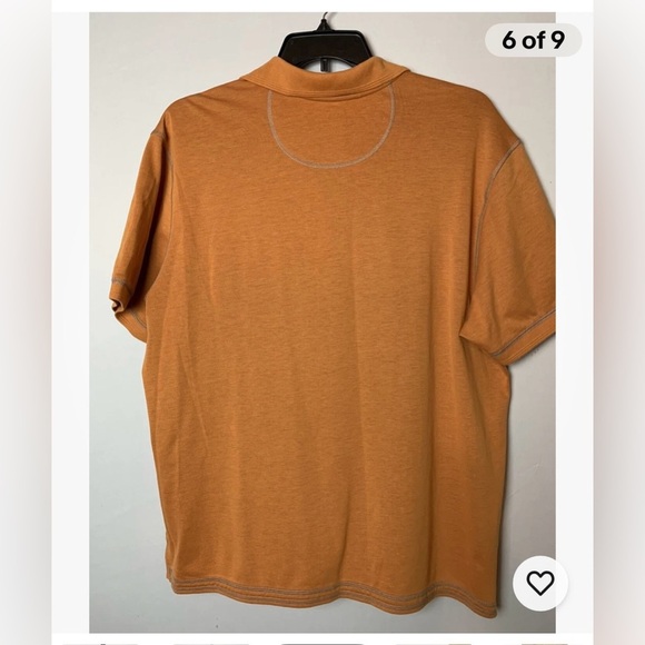 Tommy Bahama Men’s Island Crafter Polo Shirt Orange Short Sleeves Size XL - Picture 6 of 8
